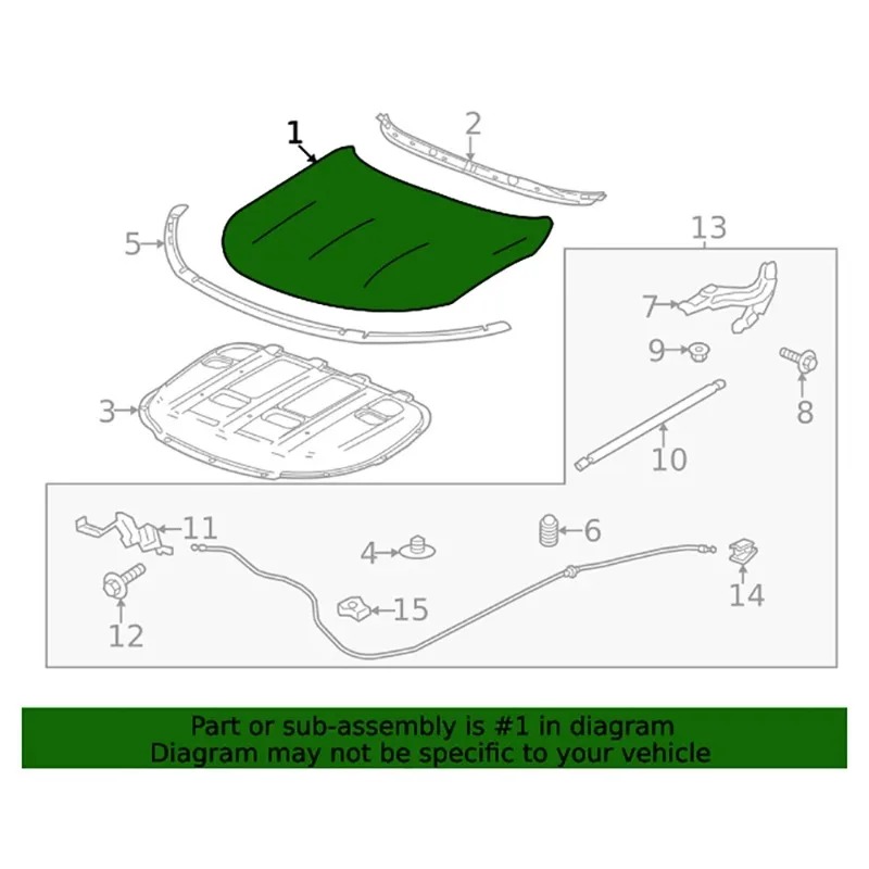 2021 to 2023 Envision Great Quality Replaced Aluminum Car Engine Hood Bonnet 84983928 84879424